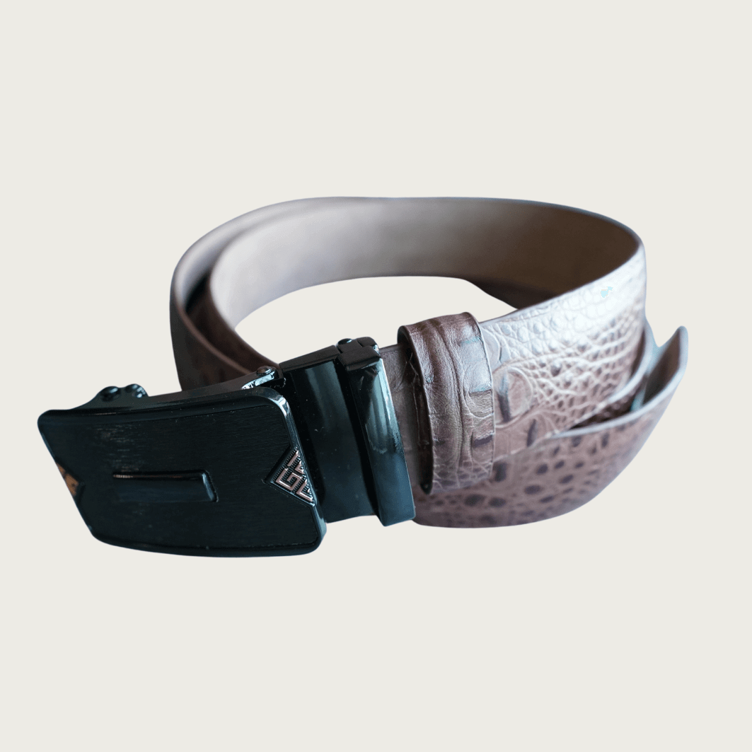 Crocodile Embossed Genuine Leather Belts - Isiro Canada
